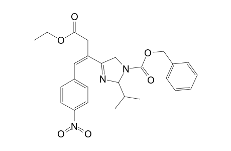 1H-Imidazole-4-propanoic acid, 2,5-dihydro-2-(1-methylethyl)-.beta.-[(4-nitrophenyl)methylene]-1-[(p henylmethoxy)carbonyl]-, ethyl ester