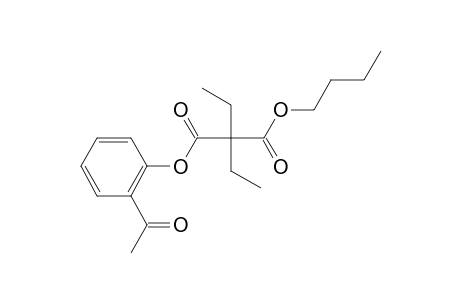 Diethylmalonic acid, 2-acethylphenyl butyl ester