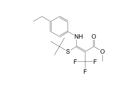 3-tert-Butylsulfanyl-3-(4-ethyl-phenylamino)-2-trifluoromethyl-acrylic acid methyl ester