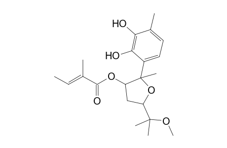 2-[2',3'-Dihydroxy-4'-methylphenyl]-2,3,4,5-tetrahydro-5-(1"-methoxy-1"-methylethyl)-2-methylfuran-3-yl 2-Methylbut-2-enoate