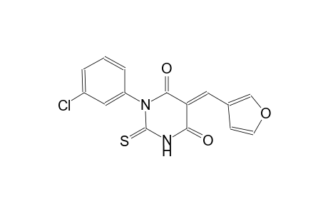 (5E)-1-(3-chlorophenyl)-5-(3-furylmethylene)-2-thioxodihydro-4,6(1H,5H)-pyrimidinedione