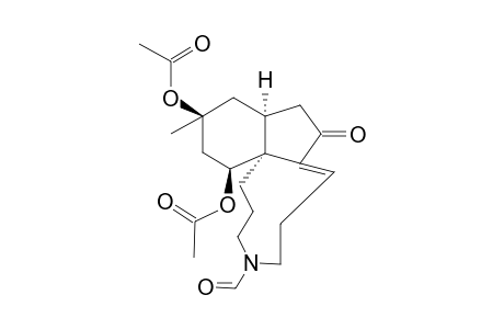 (7E,9aS,11S,13S,13aS)-4-Formyl-2,3,4,5,6,8,9,9a,10,11,12,13-dodecahydro-11-methyl-8-oxo-1H-indeno[1,7a-e]azonine-11,13-diyl Diacetate