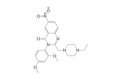 3-(2,4-dimethoxyphenyl)-2-[(4-ethyl-1-piperazinyl)methyl]-6-nitro-4(3H)-quinazolinone