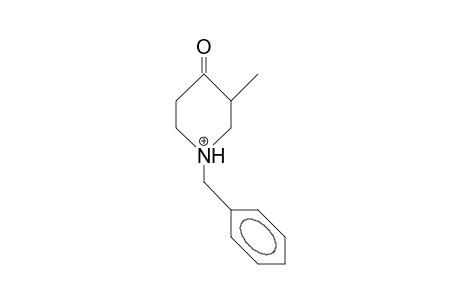 3-Methyl-N-benzyl-4-piperidinonium cation