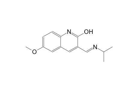 6-methoxy-3-((E)-{[(E)-1-methylethyl]imino}methyl)-2-quinolinol