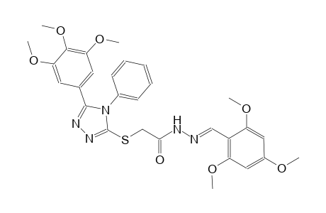 2-{[4-phenyl-5-(3,4,5-trimethoxyphenyl)-4H-1,2,4-triazol-3-yl]sulfanyl}-N'-[(E)-(2,4,6-trimethoxyphenyl)methylidene]acetohydrazide