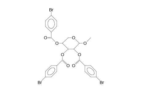 Methyl 2,3,4-tris(O-[4-bromo-benzoyl]).beta.-D-xylopyranoside