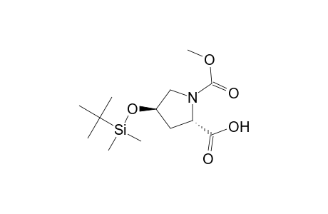 1,2-Pyrrolidinedicarboxylic acid, 4-[[(1,1-dimethylethyl)dimethylsilyl]oxy]-, 1-methyl ester, (2S-trans)-