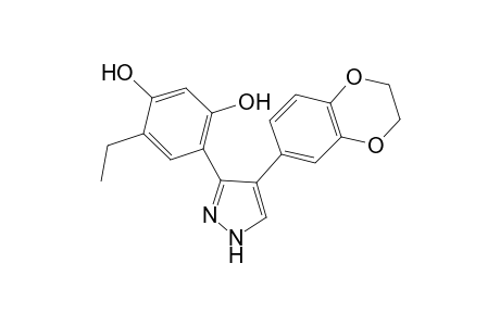 4-[4-(2,3-Dihydro-1,4-benzodioxin-6-yl)-1H-pyrazol-3-yl]-6-ethyl-1,3-benzenediol