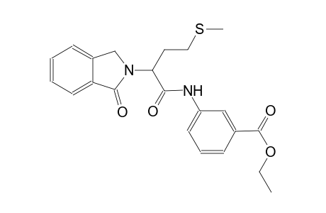 ethyl 3-{[4-(methylsulfanyl)-2-(1-oxo-1,3-dihydro-2H-isoindol-2-yl)butanoyl]amino}benzoate