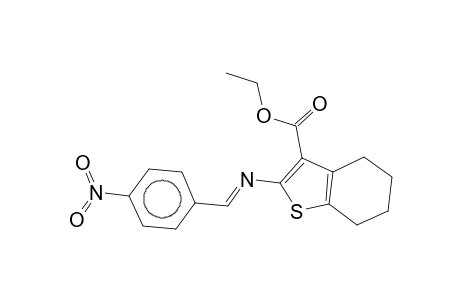 Ethyl 4,5,6,7-tetrahydro-2-(4-nitrobenzylideneamino)benzo[b]thiophene-3-carboxylate