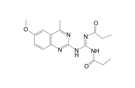 Guanidine, 3-(6-methoxy-4-methyl-2-quinazolinyl)-2,3-bispropanoyl-