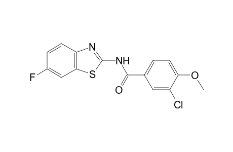 3-Chloro-N-(6-fluoro-1,3-benzothiazol-2-yl)-4-methoxybenzamide