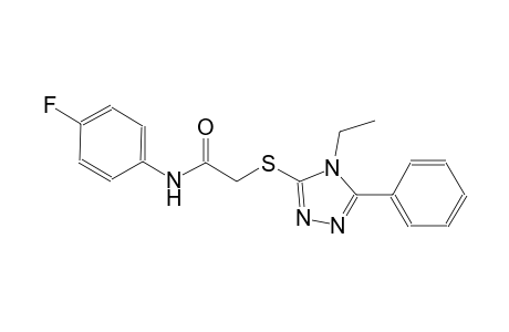 2-[(4-ethyl-5-phenyl-4H-1,2,4-triazol-3-yl)sulfanyl]-N-(4-fluorophenyl)acetamide