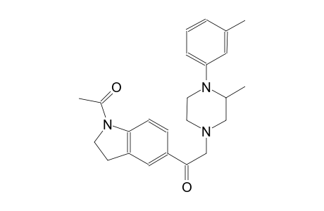 ethanone, 1-(1-acetyl-2,3-dihydro-1H-indol-5-yl)-2-[3-methyl-4-(3-methylphenyl)-1-piperazinyl]-
