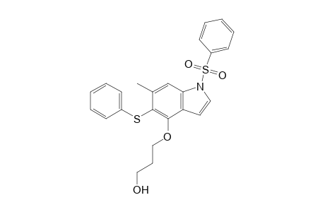 3-[1-(benzenesulfonyl)-6-methyl-5-phenylsulfanyl-indol-4-yl]oxypropan-1-ol
