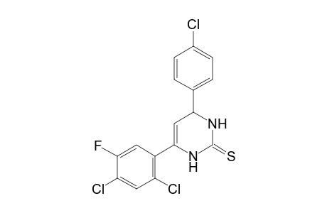 4-(4-Chlorophenyl)-6-(2,4-dichloro-5-fluorophenyl)-3,4-dihydropyrimidin-2(1H)-thione