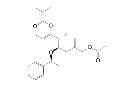 (+/-)-(2Z,1'RS,4RS,5RS)-7-(ACETYLOXY)-METHYL-4-METHYL-5-(1'-PHENYLETHOXY)-OCTA-2,7-DIEN-3-YL-ISOBUTYRATE