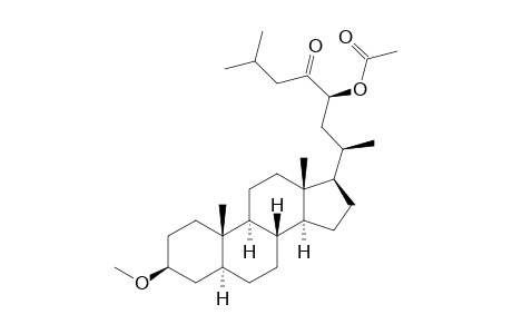 4-Octanone, 5-(acetyloxy)-7-[(3.beta.,5.alpha.,17.beta.)-3-methoxyandrostan-17-yl]-2-methyl-, [S-(R*,S*)]-