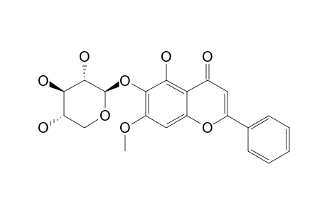 5,6-DIHYDROXY-7-METHOXY-FLAVONE-6-O-BETA-D-XYLOPYRANOSIDE