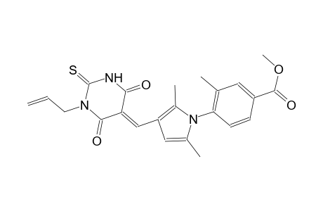 methyl 4-{3-[(E)-(1-allyl-4,6-dioxo-2-thioxotetrahydro-5(2H)-pyrimidinylidene)methyl]-2,5-dimethyl-1H-pyrrol-1-yl}-3-methylbenzoate