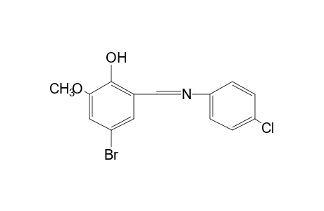 4-bromo-2-[N-(p-chlorophenyl)formimidoyl]-6-methoxyphenol