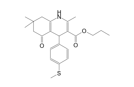 3-quinolinecarboxylic acid, 1,4,5,6,7,8-hexahydro-2,7,7-trimethyl-4-[4-(methylthio)phenyl]-5-oxo-, propyl ester