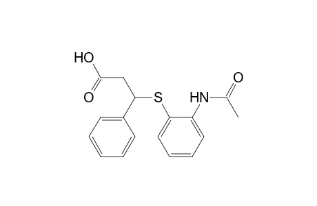 3-[2-(acetylamino)phenylthio]-(3-phenyl)propanoic acid