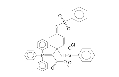 ETHYL 2-CHLORO-1-PHENYLSULPHONYLAMINO-4-PHENYLSULPHONYLIMINO-ALPHA-TRIPHENYLPHOSPHORANYLIDENE-2,5-CYCLOHEXADIENE-1-ACETATE