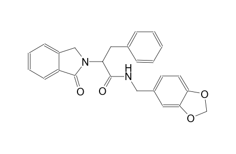 N-(1,3-benzodioxol-5-ylmethyl)-2-(1-oxo-1,3-dihydro-2H-isoindol-2-yl)-3-phenylpropanamide