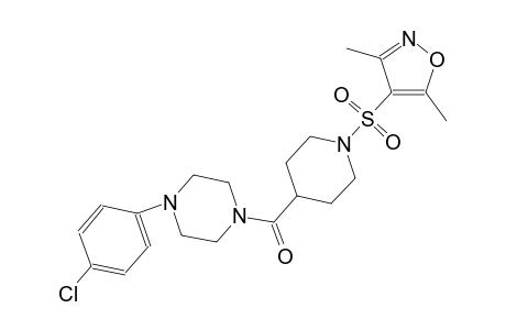 1-(4-chlorophenyl)-4-({1-[(3,5-dimethyl-4-isoxazolyl)sulfonyl]-4-piperidinyl}carbonyl)piperazine