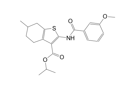 isopropyl 2-[(3-methoxybenzoyl)amino]-6-methyl-4,5,6,7-tetrahydro-1-benzothiophene-3-carboxylate