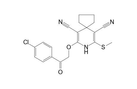 7-[2-(4-chlorophenyl)-2-keto-ethoxy]-9-(methylthio)-8-azaspiro[4.5]deca-6,9-diene-6,10-dicarbonitrile