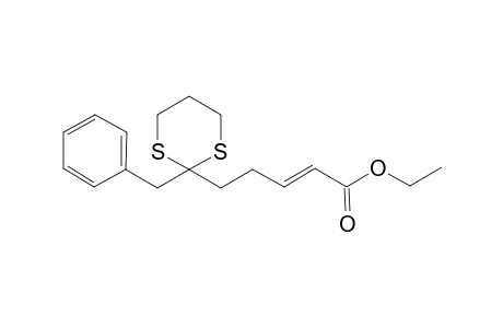 Ethyl (E)-5-(2-benzyl-1,3-dithian-2-yl)-pent-2-enoate