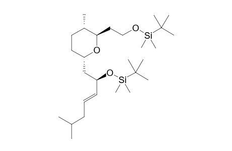 tert-Butyl(2-((2R,3S,6S)-6-((R,E)-2-((tert-butyldimethylsilyl)oxy)-6-methylhept-3-en-1-yl)-3-methyltetrahydro-2H-pyran-2-yl)ethoxy)dimethylsilane
