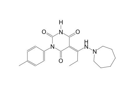 (5E)-5-[1-(hexahydro-1H-azepin-1-ylamino)propylidene]-1-(4-methylphenyl)-2,4,6(1H,3H,5H)-pyrimidinetrione