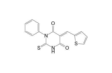 1-Phenyl-5-thiophen-2-ylmethylene-2-thioxo-dihydro-pyrimidine-4,6-dione