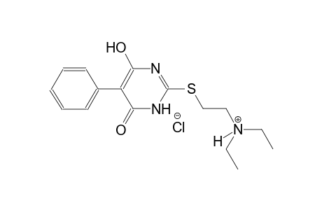ethanaminium, 2-[(1,6-dihydro-4-hydroxy-6-oxo-5-phenyl-2-pyrimidinyl)thio]-N,N-diethyl-, chloride