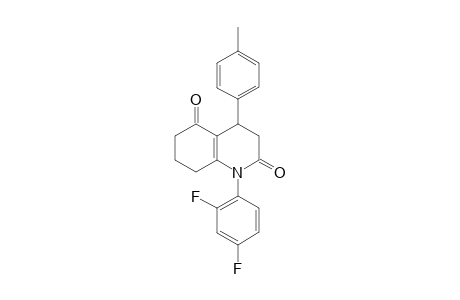 1-(2,4-difluorophenyl)-4-(4-methylphenyl)-4,6,7,8-tetrahydro-3H-quinoline-2,5-dione
