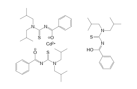Tris[(Z)-N-(diisobutylcarbamothioyl)benzenecarboximidate]cadmium(II)