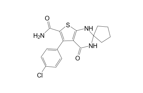 5'-(4-Chlorophenyl)-3',4'-dihydro-4'-oxo-1'H-spiro[cyclopentane-1,2'-thieno[2,3-d]pyrimidine]-6'-carboxamide