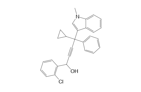 1-Cyclopropyl-1-(1-methyl-1H-indol-3-yl)-4-(chlorophenyl)-1-phenylbut-2-yn-4-ol