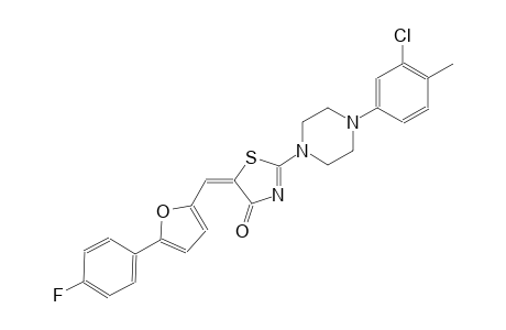 (5E)-2-[4-(3-chloro-4-methylphenyl)-1-piperazinyl]-5-{[5-(4-fluorophenyl)-2-furyl]methylene}-1,3-thiazol-4(5H)-one