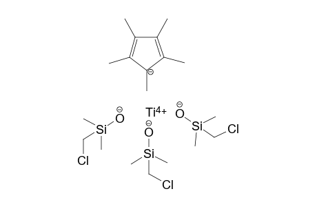 Pentamethylcyclopentadienyl-tris[chloromethyldimethylsilyloxy]-titanium