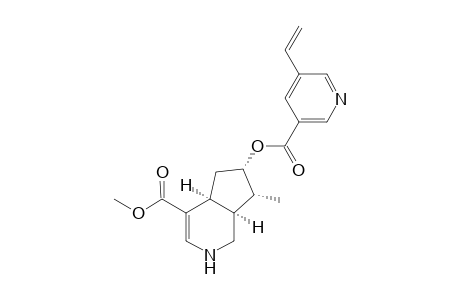 (4aS,6S,7R,7aS)-6-[(5-ethenyl-3-pyridinyl)-oxomethoxy]-7-methyl-2,4a,5,6,7,7a-hexahydro-1H-cyclopenta[c]pyridine-4-carboxylic acid methyl ester
