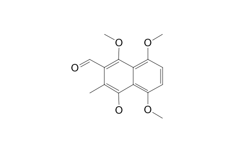 4-HYDROXY-1,5,8-TRIMETHOXY-3-METHYLNAPHTHALENE-2-CARBALDEHYDE
