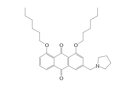 1,8-DI-O-HEXYL-15-(PYRROLIDIN-1-YL)-CHRYSOPHANOL