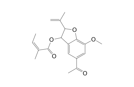 2-Butenoic acid, 2-methyl-, 5-acetyl-2,3-dihydro-7-methoxy-2-(1-methylethenyl)-3-benzofuranyl ester