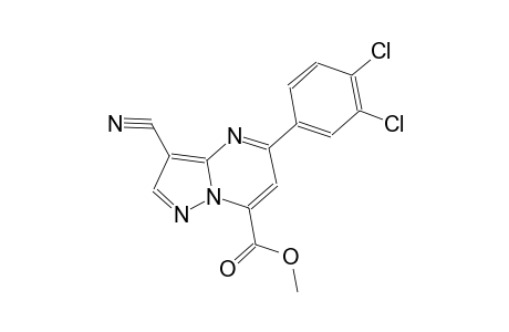 pyrazolo[1,5-a]pyrimidine-7-carboxylic acid, 3-cyano-5-(3,4-dichlorophenyl)-, methyl ester