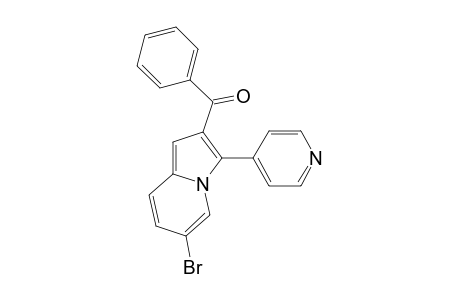 2-Phenylcarbonyl-3-(4-pyridyl)-6-bromo-indolizine